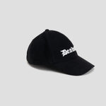 Load image into Gallery viewer, The side of a black hat with Deadstock embroidered in white
