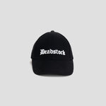 Load image into Gallery viewer, A black hat with Deadstock embroidered in white 
