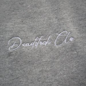 Deadstock Clo embroidered on oversized heather grey tshirt