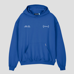 Load image into Gallery viewer, Cobalt Blue Deadstock Clo Hoodie with Life is Art embroidered 
